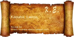 Kasuba Emese névjegykártya